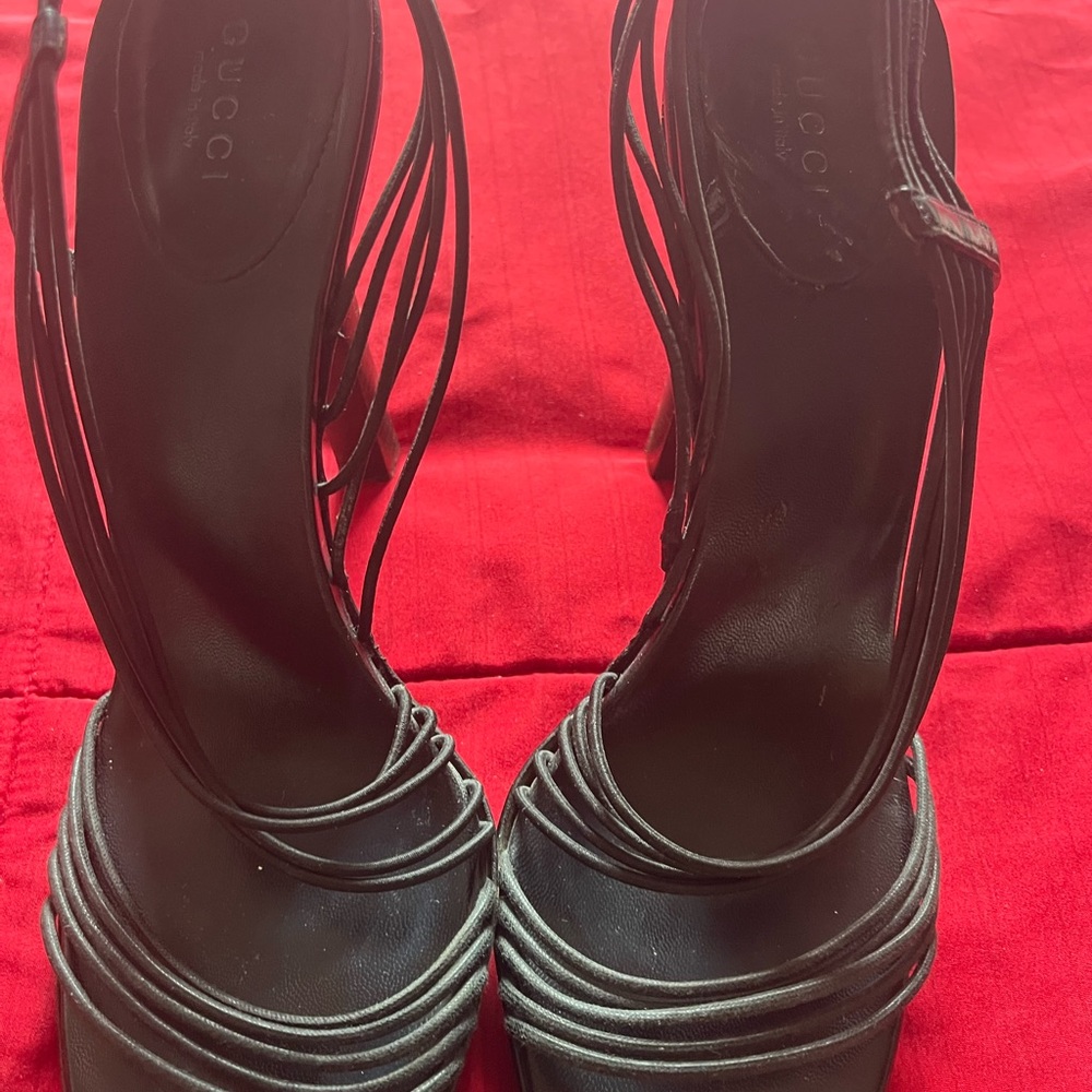 Gucci Women's Black Strappy Heels
